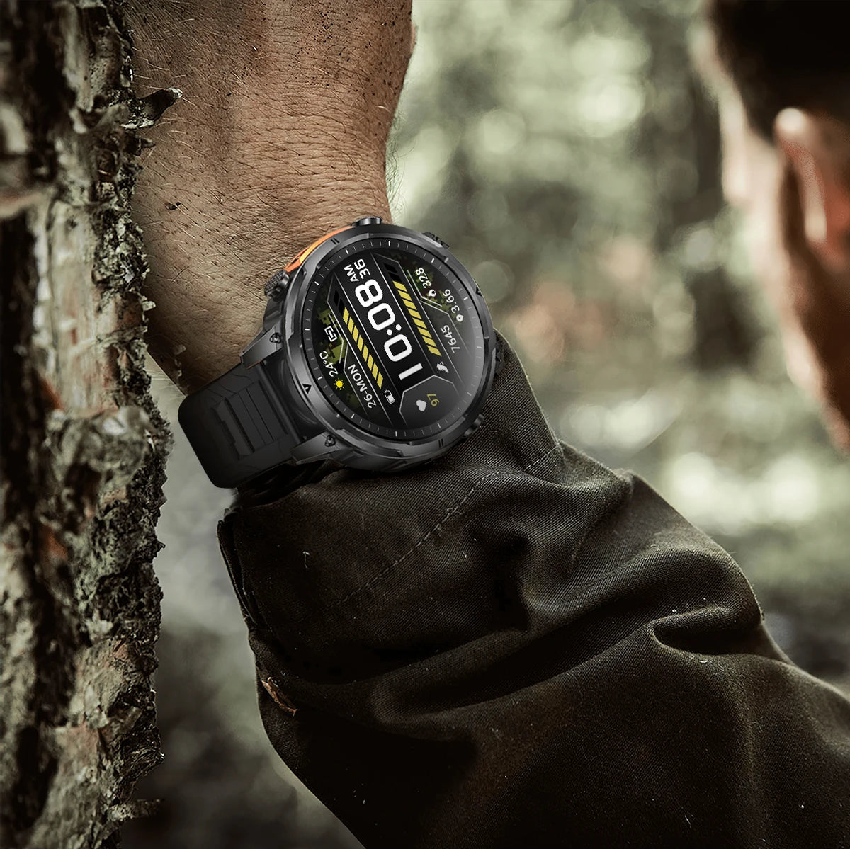 LIGE 2026 Nowy Męski Wojskowy Zegarek Smartwatch GPS Mapa Kompas Pamięć 4GB Bateria 1000mAh Wodoodporność 10ATM Rozmowy Bluetooth HD