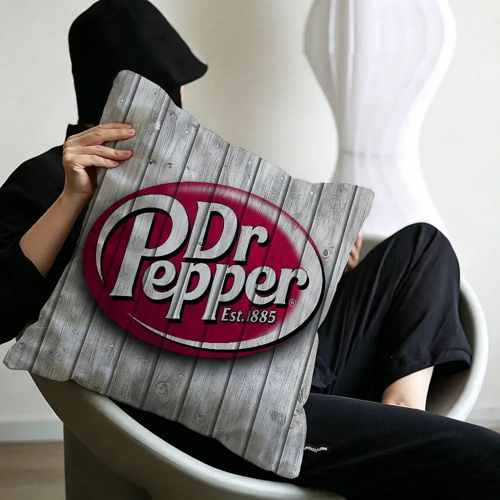 classic beverage brand Dr Pepper Pillow Anime Pillow Sofa Bed Head Pillow Cover Cushion Cover 45x45 cm Fashion