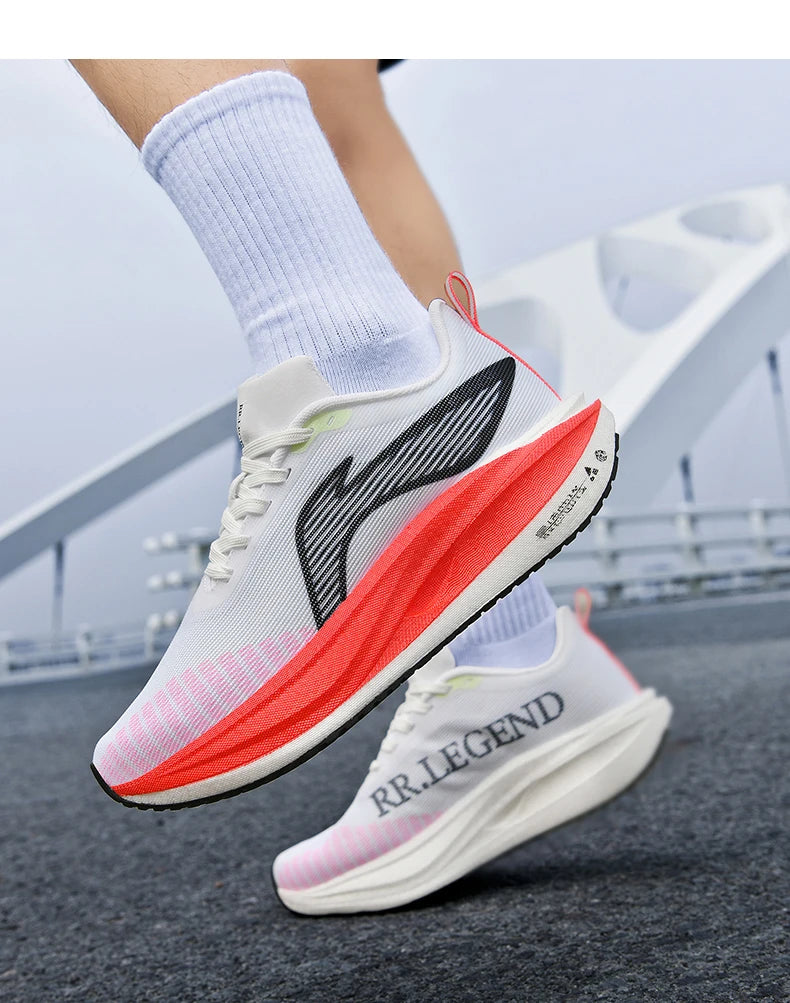 2026 New Men/women Carbon Plate Mesh Casual Sports Shoes, Breathable, Lightweight, Shock-Absorbing Running Sneakers