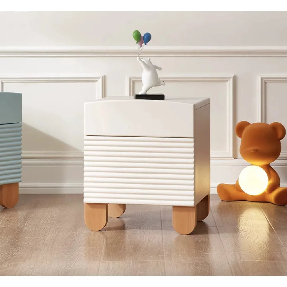 M5021 Birch And Beech Wood Kid Nightstand Children Night Table Boy Bedside Table Girl Bedstand
