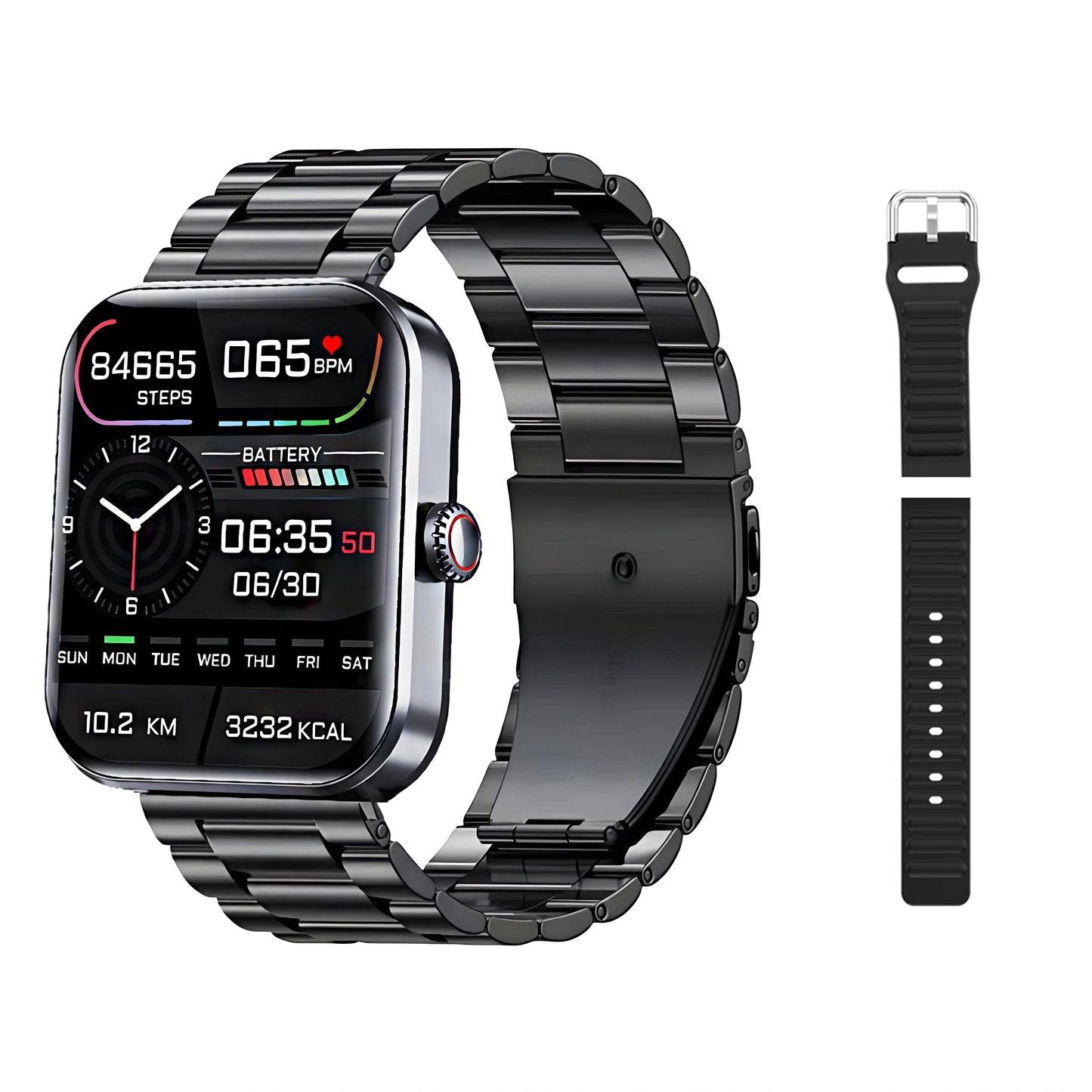 LAXASFIT 2026 Smart Watch Men's Full Touchscreen Bluetooth Call Sports Fitness Tracking Smart Wristwatch Women's Watch