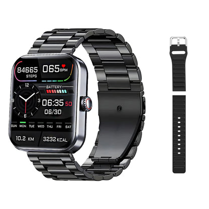 LAXASFIT 2026 Smart Watch Men's Full Touchscreen Bluetooth Call Sports Fitness Tracking Smart Wristwatch Women's Watch