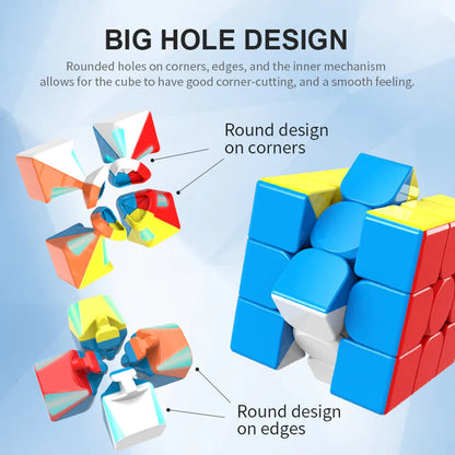 MoYu MeiLong 3x3x3 Stickerless Magic Cubes Speed Puzzle Cubo Magico Adult Toys Game Birthday Christmas Gifts For Children