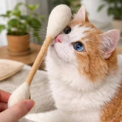 6Pcs Creative Cat Toys Cotton Swab Shaped Catnip Toy Giant Kitten Grinding Biting Stick Teething Cleaning Chew Toys Pet Supplies