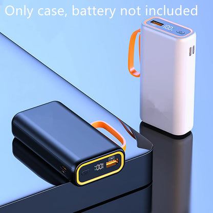 DIY Welded Shell 2*21700 Battery Holder Power Bank Case USB Type C Mobile Phone Charger 21700 Battery Storage Box For Smartphone
