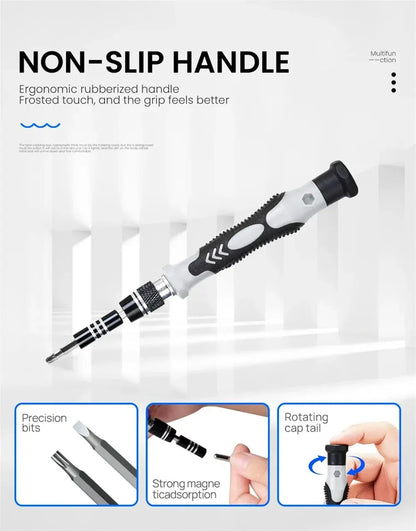 115 in 1 Multifunctional Screwdriver Set Electronic Repair Tools for Computer Phone and Household Use Insulation Screwdriver Kit