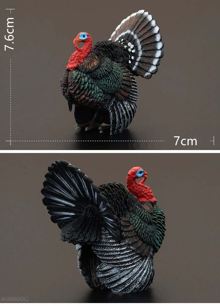 Solid simulation animal model domestic chicken rooster hen chick ornaments home decoration crafts