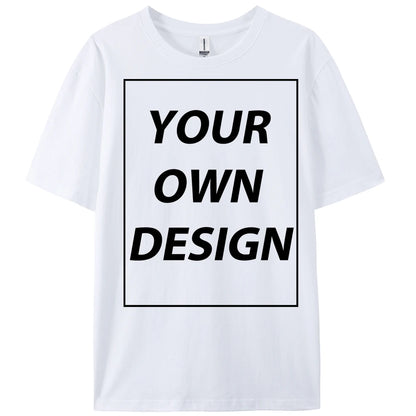Personalized Custom Print Summer Y2K Team T-Shirt Cotton Casual Loose Short Sleeve Basics Fashion Tee Work Breathable Streetwear