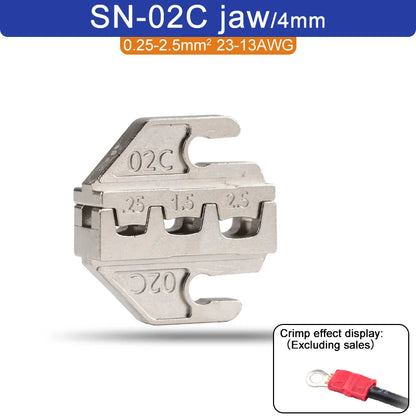 1 pcs Jaw (Width 4mm/SN Pliers) Powder Alloy For TAB 2.8 4.8 6.3 XH2.54 Plug Insulation Tube Terminal Tools Crimping Pliers