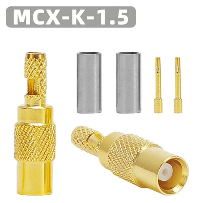 MCX MMCX RF Connector  Male/Female Straight Adapters RG316/RG174 Crimp Connectors for WiFi Antenna Applications