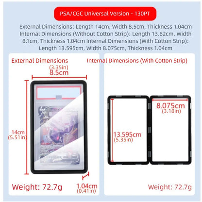 Aluminum Alloy Trading Card Magnetic Holder Scratch Resistant Display Box PSA/CGC Card Case Magnetic Closure Metal Frame