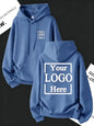 Customize Womens Hoodies Street Oversized Pocket Sweatshirts Hip Hop Unisex Tops DIY Your Logo/Graphic Pullovers Woman Clothes