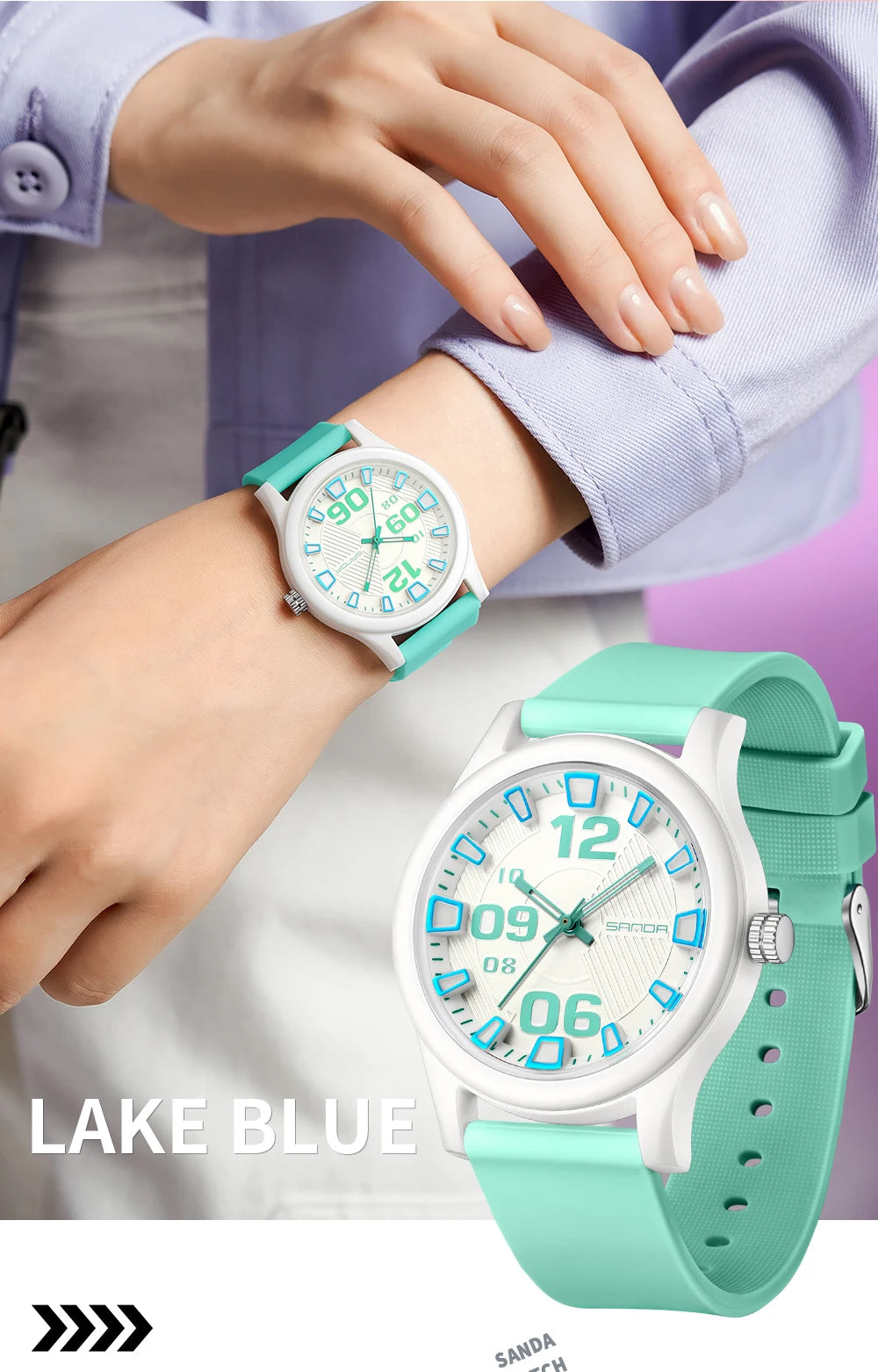 SANDA 3252 Fashion Simple Student Quartz Watch Popular Style Waterproof Suitable For sports And Life And It Is a Gift For Friend