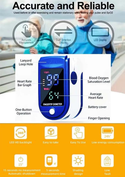 Finger Pulse Oximeter Medical Portable blood oxygen oxymetre Heart Rate Saturation Meter OLED Oximetro de dedo LED Display