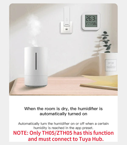 Tuya Zigbee Temperature Humidity Sensor Fridge Sensor Mini LCD Digital Display Bluetooth-Compatible Thermometer Hygrometer