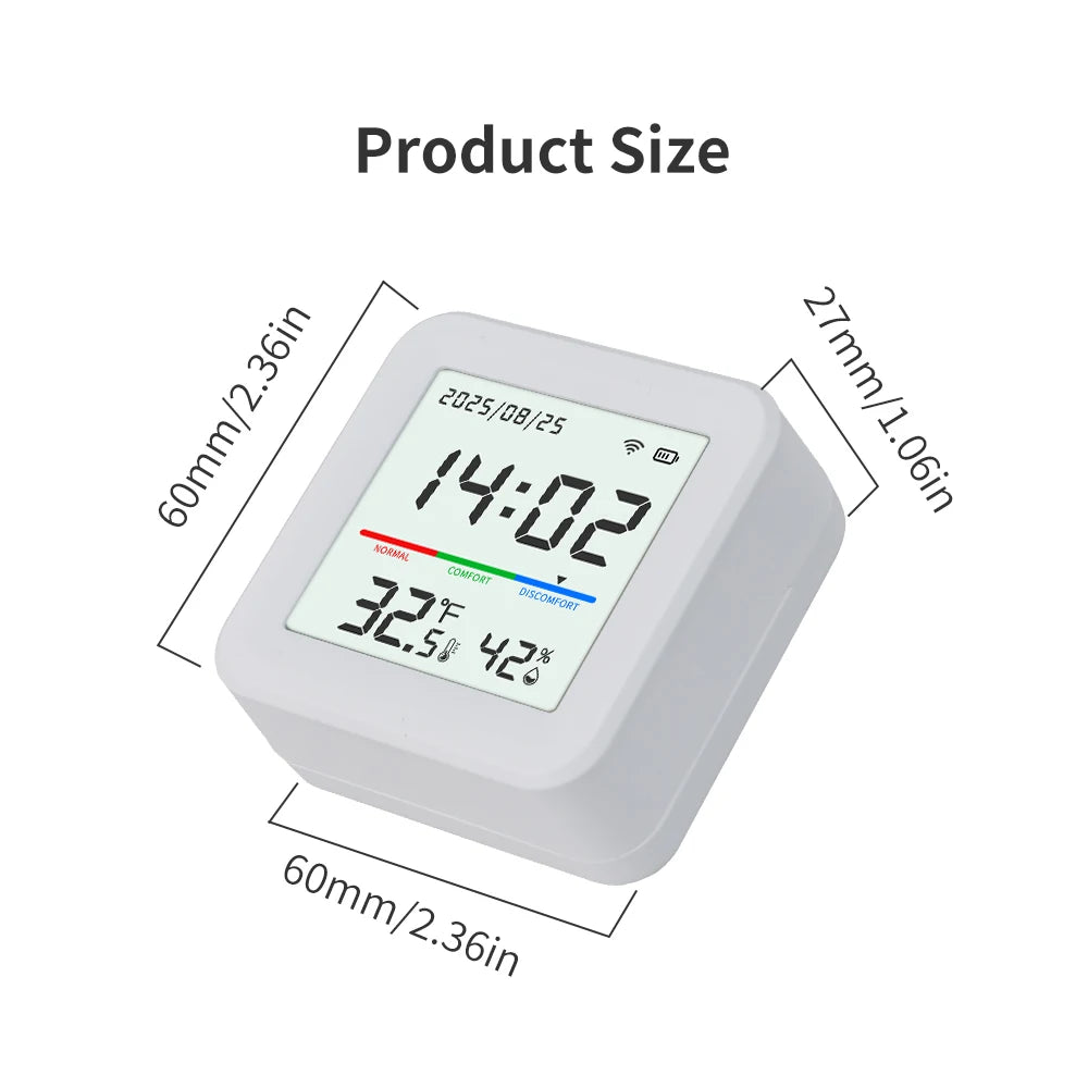 Tuya Temperature And Humidity Sensor 2.4G WiFi Smart Life App Remote Detecte Support Alexa Google Home