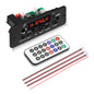 KEBIDU Bluetooth 5.0 MP3 Player With Mic 10W Amplifier WMA WAV APE Decoder Board Handsfree Car Audio Player USB AUX TF FM Radio