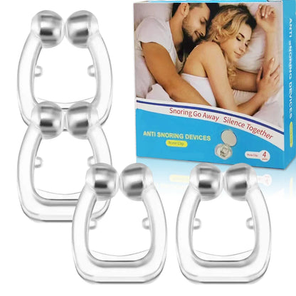 Magnetic Anti Snoring Nose Clip Silicone Snore Stopper Sleep Aid Apnea Corrector Guard with Case for Men Women Vent Blocker Clip