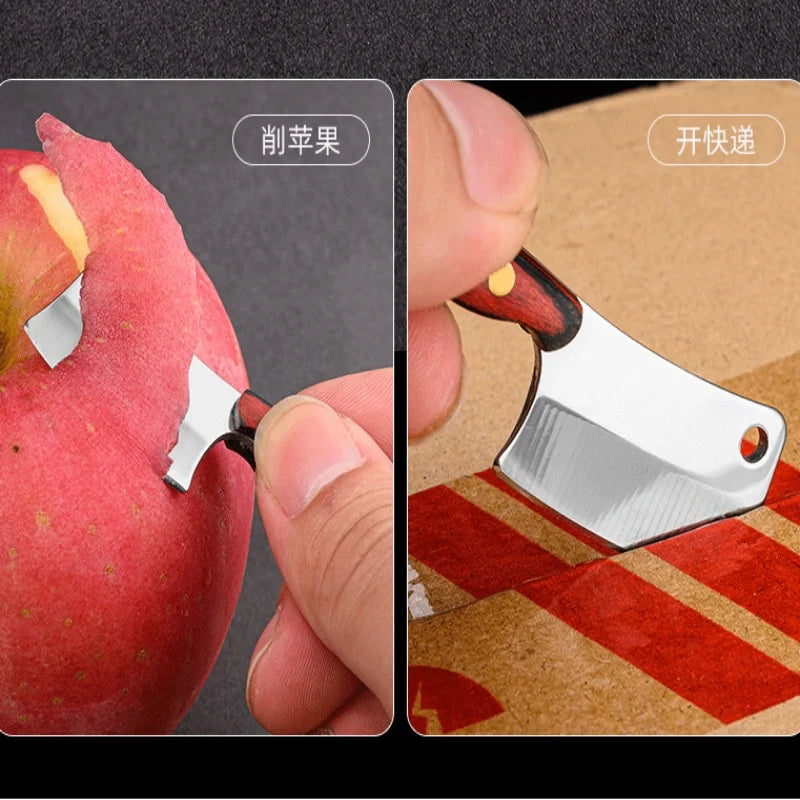 EDC Mini Knife Sharp Mini Kitchen Knife Gift Carry Pocket Knives Unboxing Tool Portable Paper Cutting EDC Fixed Keychain Knife