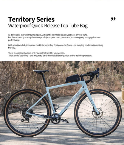 Rhinowalk Bicycle Front Top Tube Bag With Quick Release System & Internal Support Panel Waterproof Bike Cycling Frame Pack