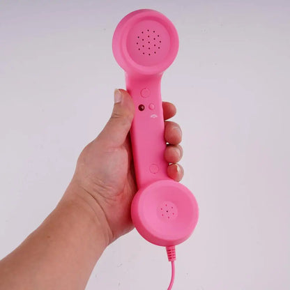3.5mm Universal Retro Telephone Handset Retro Telephone Receiver Handset Mini Microphone Speaker for Mobile Phones Computers