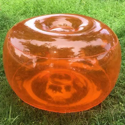 Outdoor Inflatable Stool Footstool Air Chair Inflatable Small Sofa Household Car Portable Stool Transparent Series Chairs
