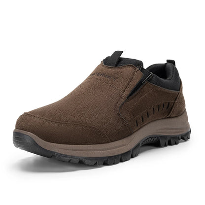 Men'S Slip On Shoes Hiking Go Walking Shoes Loafers Lightweight Comfortable Shock Absorption For Outdoor All-Day Comfort