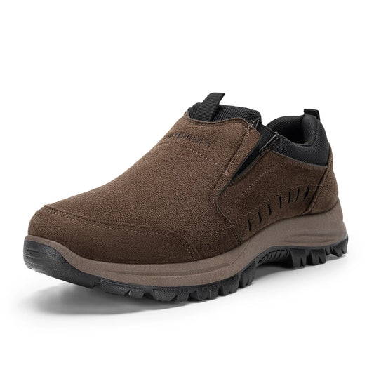Men'S Slip On Shoes Hiking Go Walking Shoes Loafers Lightweight Comfortable Shock Absorption For Outdoor All-Day Comfort
