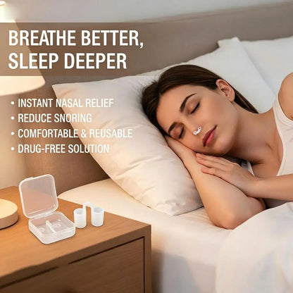 4 Sizes Anti-Snoring Nasal Dilator Easy Sleep Breathing Aid Nose Clip Stopper Snore Relief Device for Comfortable Sleep