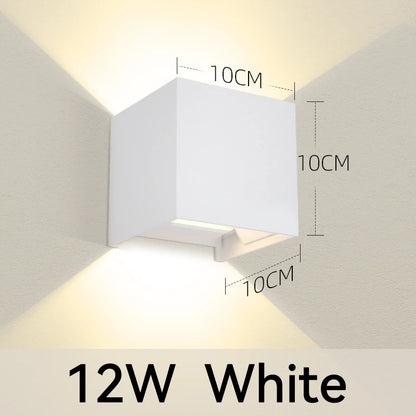 LED Wall Lamp AC110-265 IP65 Outdoor Waterproof Aluminum Wall Light Up Down luminous lighting Indoor  Stair Garden Sconce Light