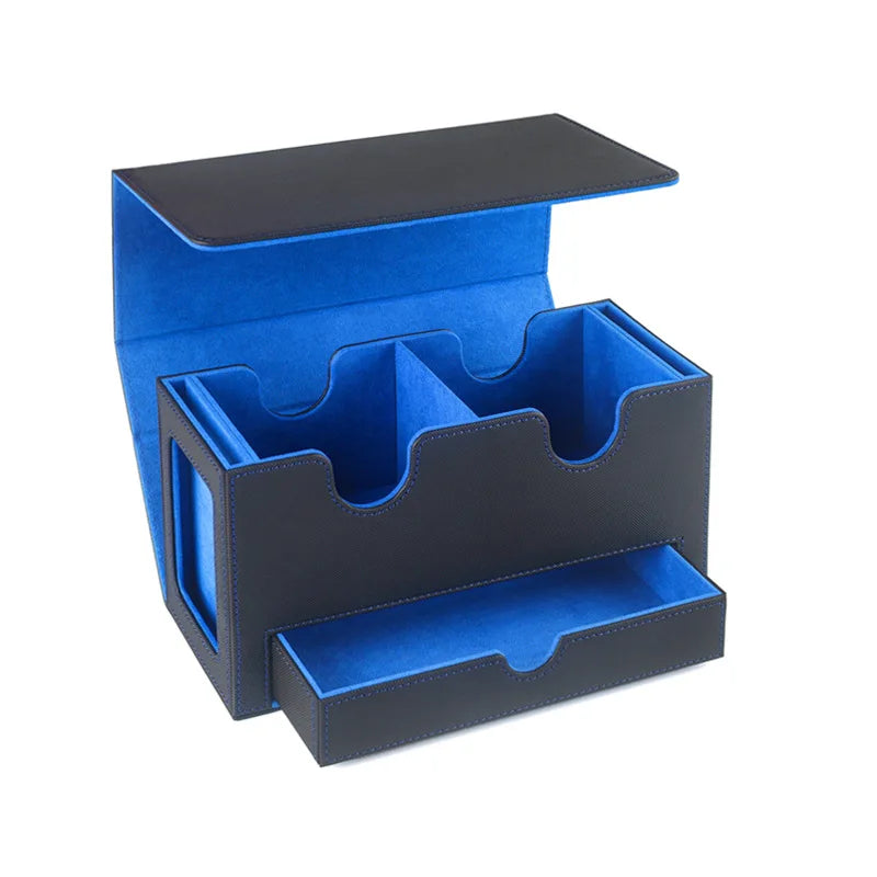 MTG Commander Deck Box with Card Tray & Accessories Drawer, Storage for Double Sleeved Cards, Durable Design