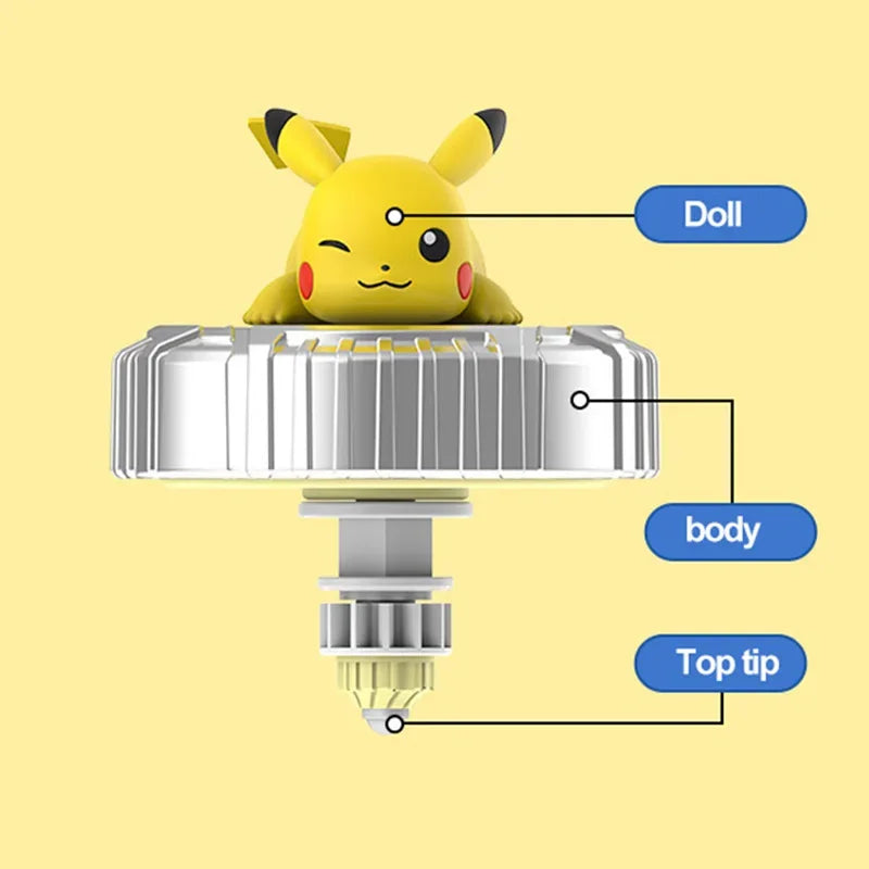 Original Pokemon Pikachu Spinning Top Arena Cartoon Anime Figure Pull Monster Elf Ball Battle Game Boy Kids Child Birthday Gift