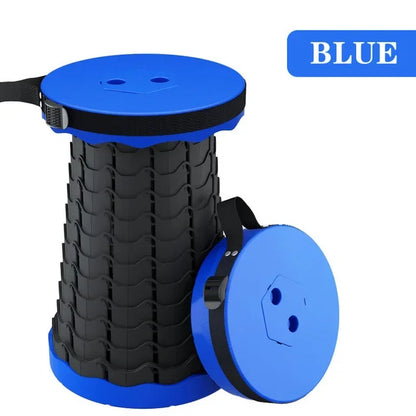 Telescopic Folding Camping Chair, Portable Foldable Camping Stool, Folding Beach Chair, Foldable Stool for Fishing Hiking Garden