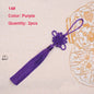 2Pcs Tassel Fringe Handmade Silk Floss Chinese Knot Tassel Bangs Flower Tassel for DIY Craft Door Car Handing Home Decor