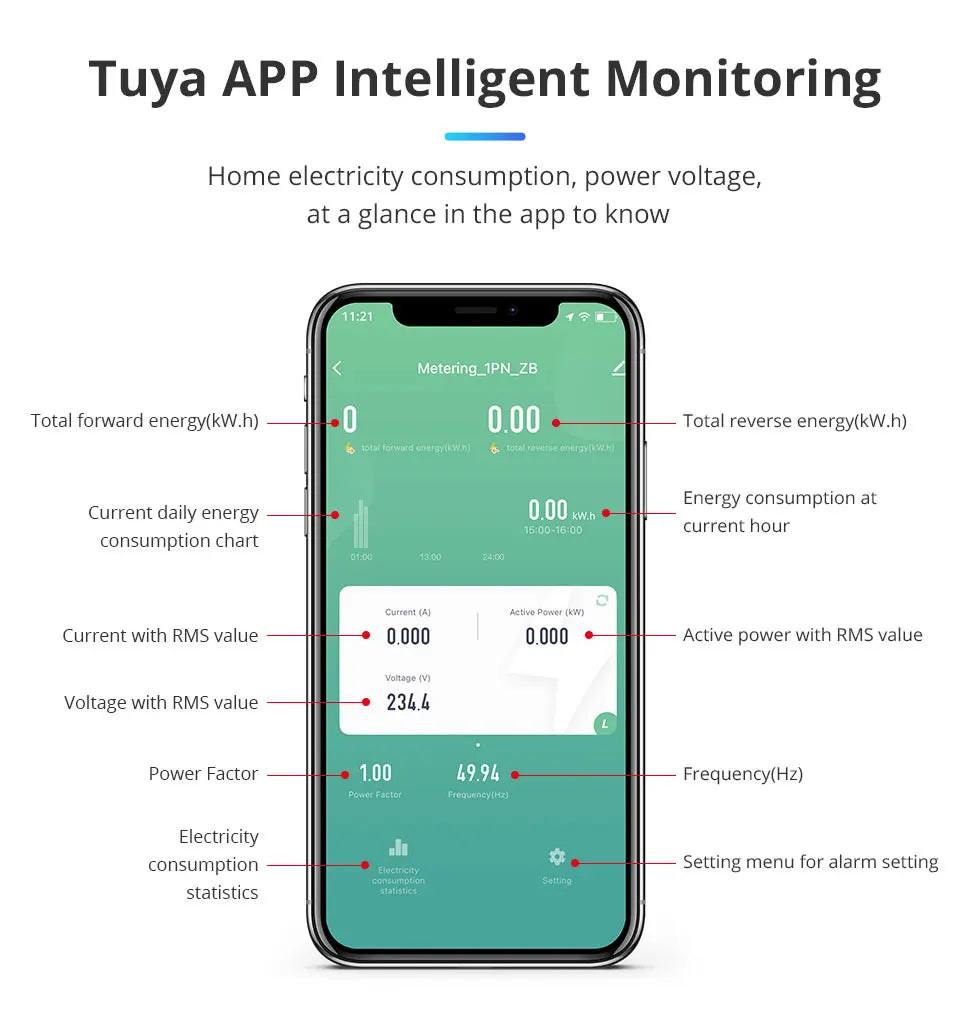 Zemismart Zigbee WiFi 63A MiNi Energy Meter Electric Monitor Sensor Work with Tuya Smart Zigbee2mqtt Home Assistant Homey SPM01