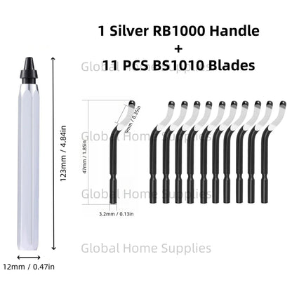 Deburring Tool Set RB1000 with Swivel Blades 1 or 11 PCS BS1010 BS1018 BK3010 BS3010 Metal Handle Deburr Tool Edge Burr Remove