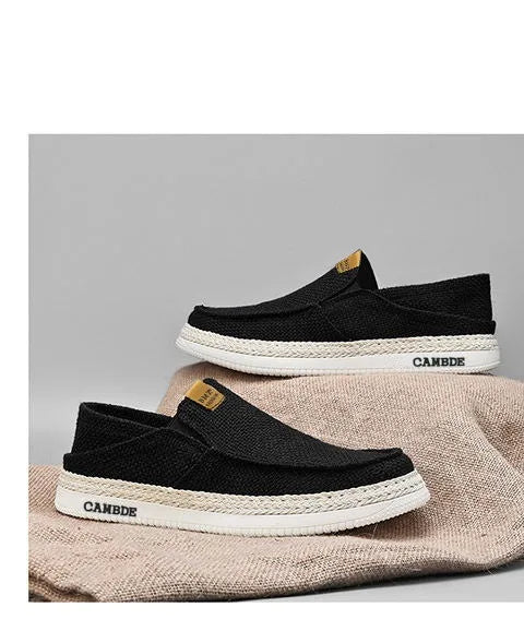 Summer Casual Loafers Men Breathable Slip On Casual Shoes for Men Classic Linen Canvas Sneakers Male Light Flats Lazy Shoes