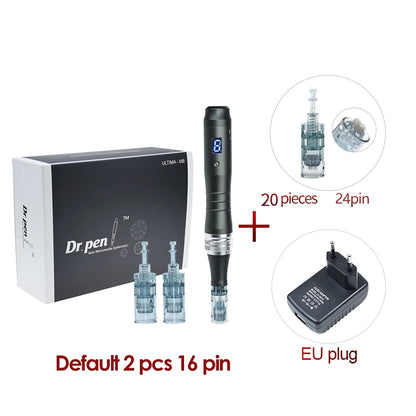 Dr pen Ultima M8 With 22 Cartridge Wireless MTS Derma Microneedle Pen Kit Professionals Use Beauty Machine Needle length 0.25 mm