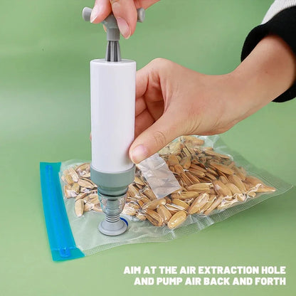 Reusable Vacuum Sealer Bags Food Storage Bag Household Vacuum Vegetable Food Sealer Bag With Hand Pump Sealing Clips