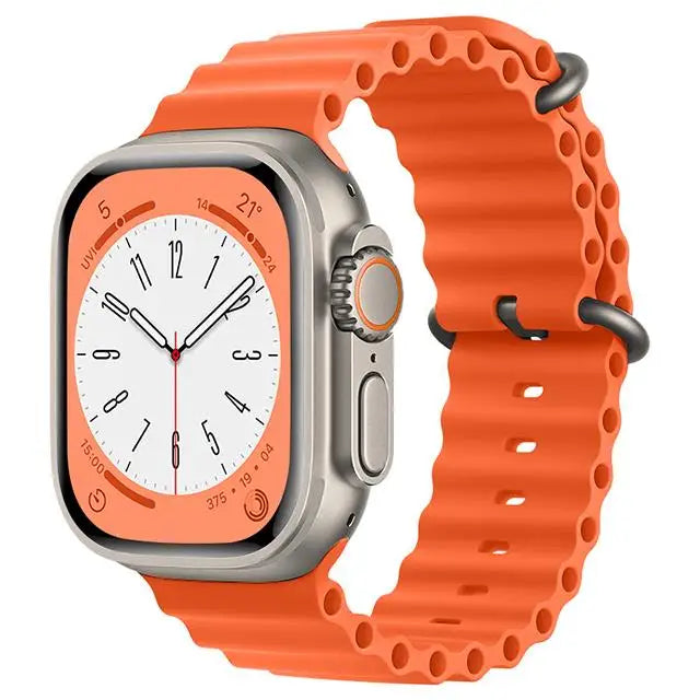 Ocean Strap for apple watch Band 44mm 40mm 45mm 41mm 49mm 46mm silicone correas bracelet iWatch series 7 5 6 3 se 8 Ultra 2 9 10