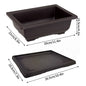 Rectangular Square Flowerpots Imitation Purple Clay Succulent Plants Pots Oval Pots Outdoor Garden Landscape Bonsai Pot Trays