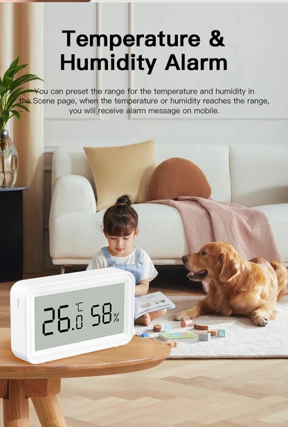 Tuya Zigbee Temperature and Humidity Sensor Thermometer Hygrometer for Smart Home APP Remote Control Support SmartLife