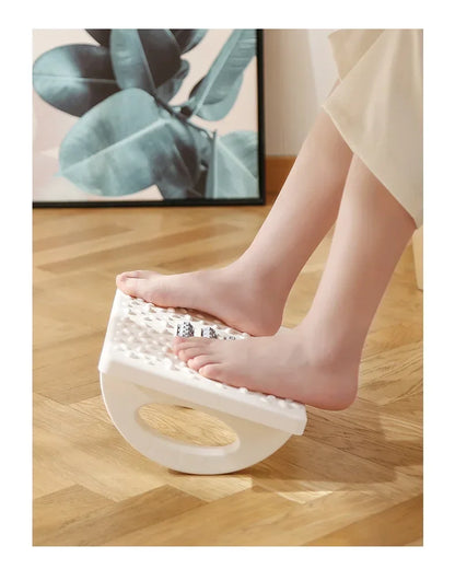 Ergonomic Under-Desk Foot Rest with Massage Rollers – Portable Foot Stool for Home & Office