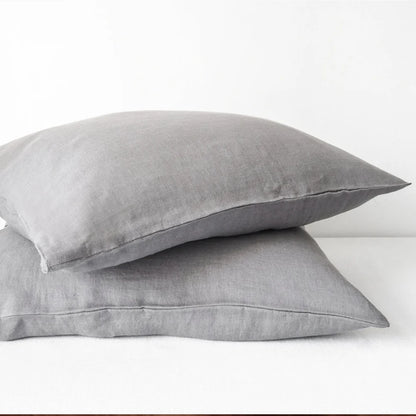 100% French Linen Soft Breathable Pillow Covers Decorative Square Throw Pillow Covers for Bed Couch Sofa Envelope Closure