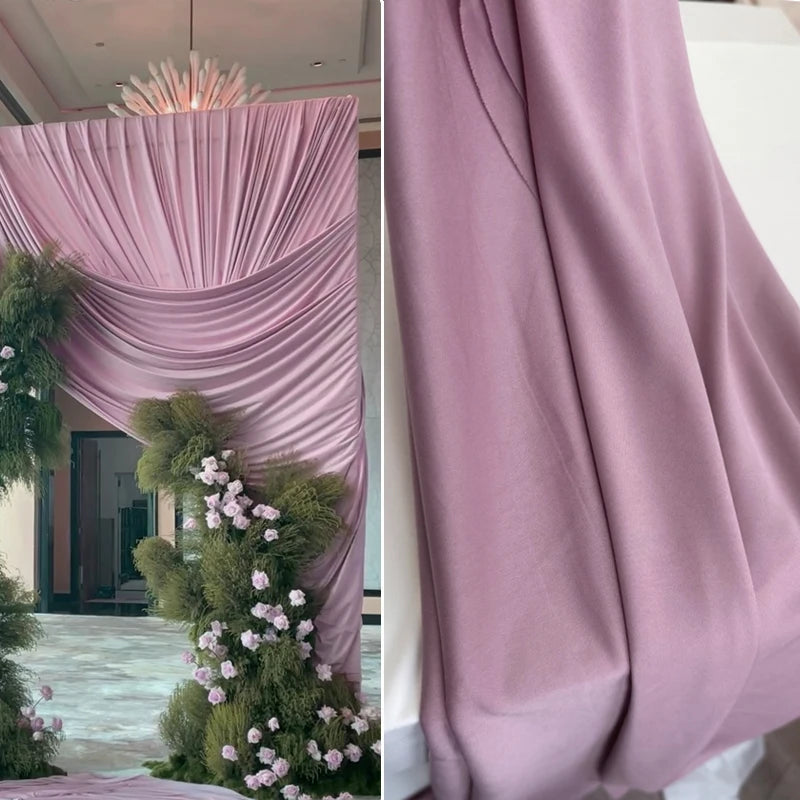 Stretch Knit Jersey Fabric Good Draping Cloth for Wedding Decor, Party Backdrops, Curtains,Photography Background Wide 170cm