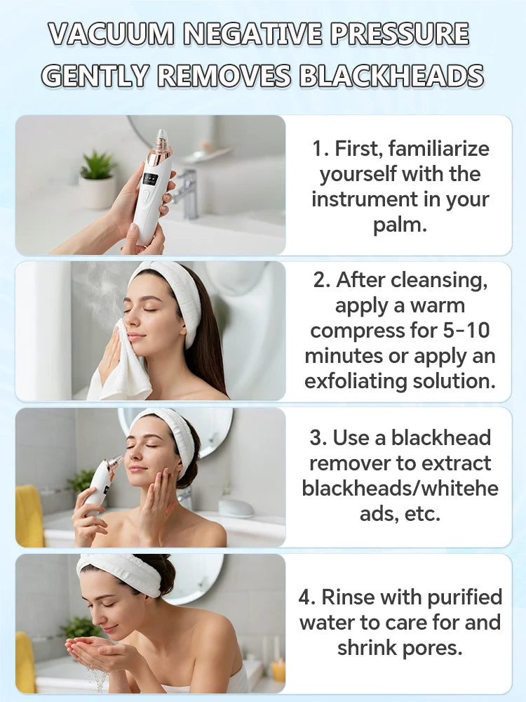 Electric Blackhead Remover Vacuum Cleaner Black Dots Vacuum Cleaner Skin Pimple Acne Extractor Facial Cleaning Electric