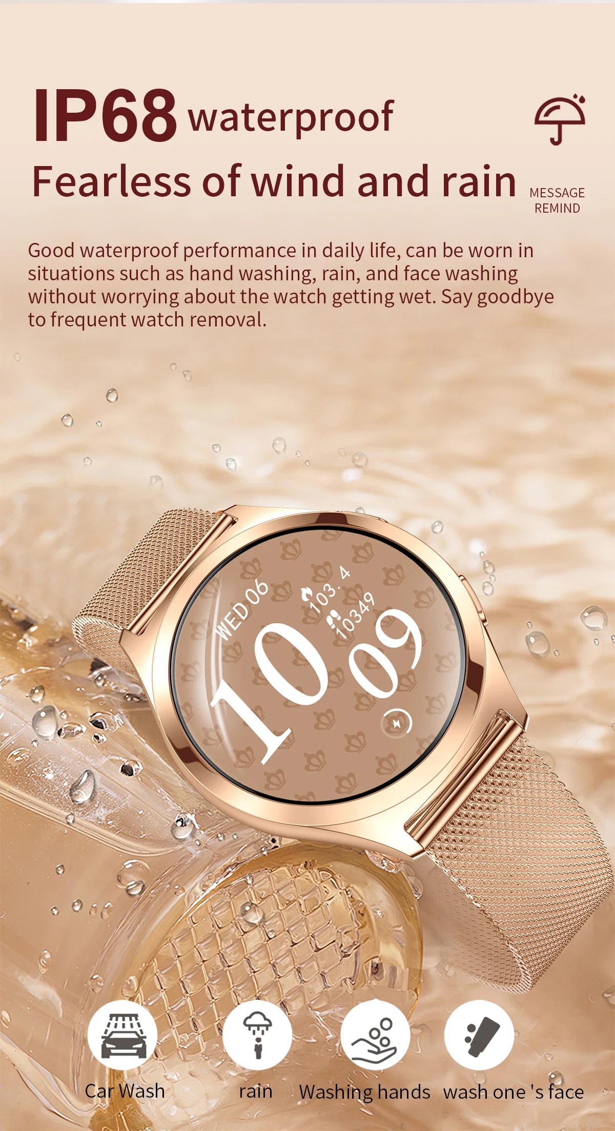 LIGE Luxury Smart Watch For Woman 1.27" Bluetooth Call Custom Dial Women's Bracelet Sports Health Monitor Smartwatch Ladies Gift