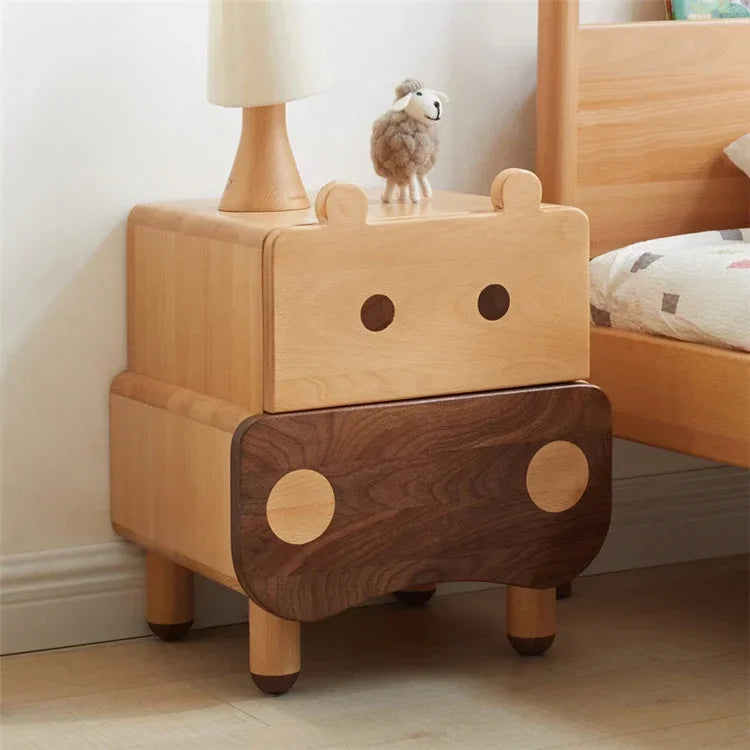 Solid Wood household Kindergarten Children's Bedside Table Apartment Dormitory Storage Cabinet Modern Kids Bedroom Nightstan