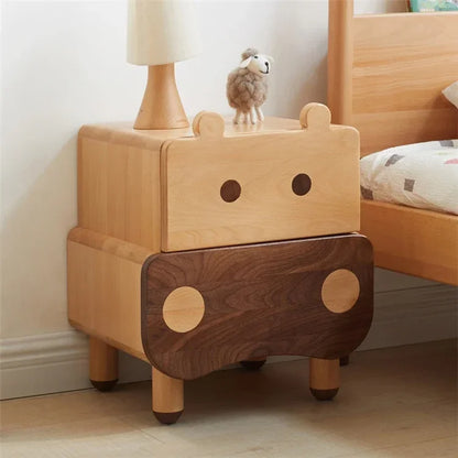Solid Wood household Kindergarten Children's Bedside Table Apartment Dormitory Storage Cabinet Modern Kids Bedroom Nightstan