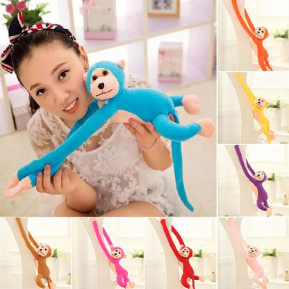 Colorful Long-arm Monkey Plush Stuffed Dolls Children's Animal Plush Toys Creative Curtain Dolls Hanging Monkeys Decorative Gift